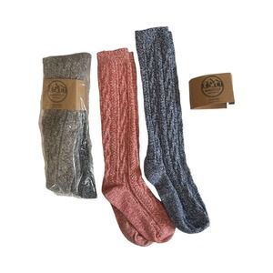 Marleylilly Duck Boot Socks 4 Pair One Size Hiking Multiple Colors New Warm